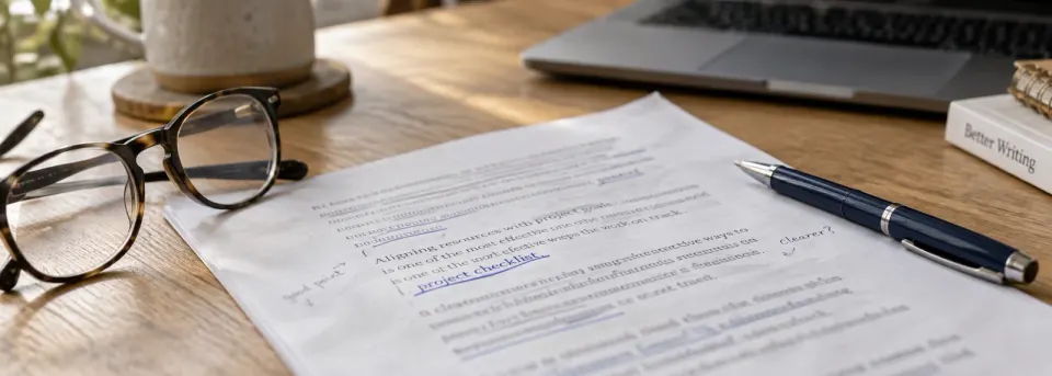 Article checklist beside reading glasses and a pen, comparing outreach options